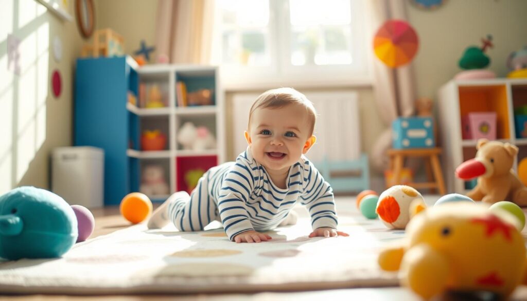 baby crawling